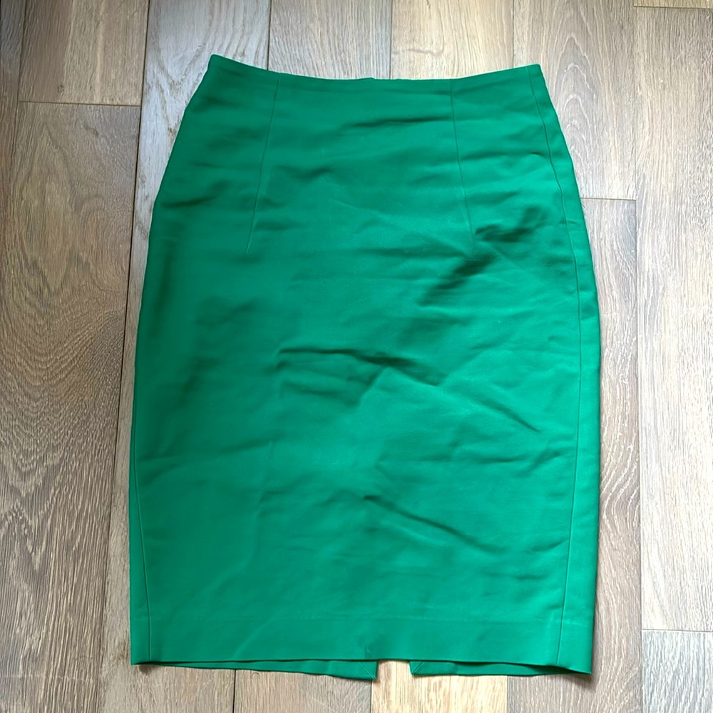 Zara Basic Green Pencil Skirt